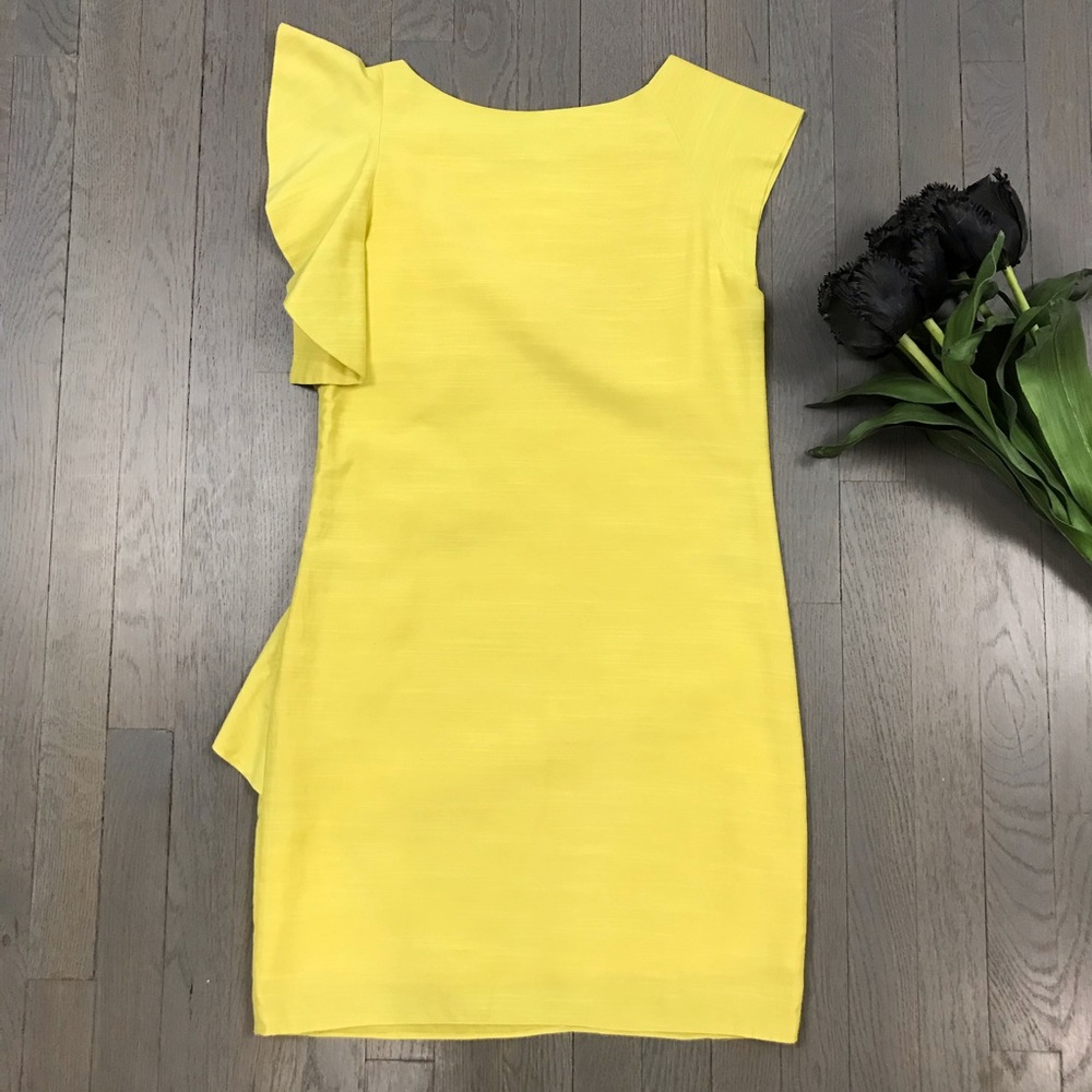 Very J Yellow Ruffle One-Shoulder Mini Dress - Picture 7 of 10